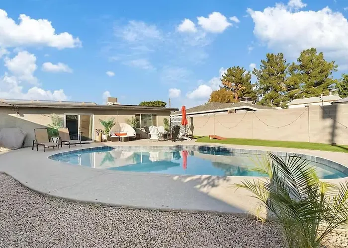 Ferienhaus Pool With Patio Lounge & Mini Putti Near Airport Phoenix